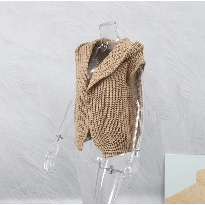 2024 Hooded Sleeveless Knit Vest