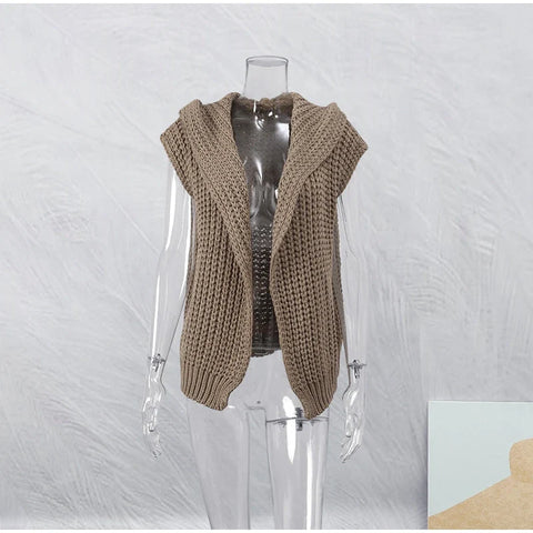 2024 Hooded Sleeveless Knit Vest