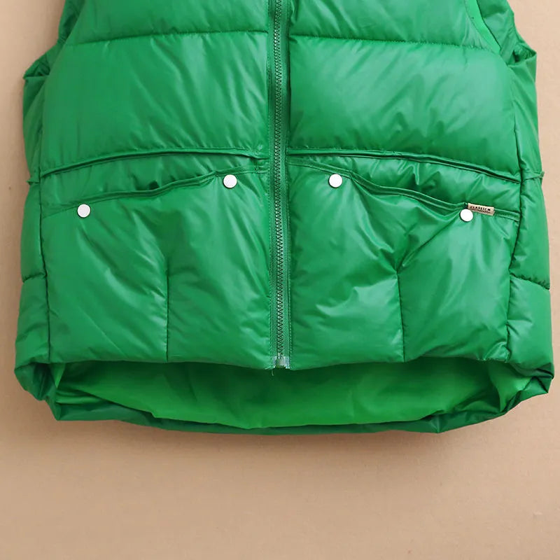 Korean Sleeveless Down Vest: Autumn/Winter Warmth