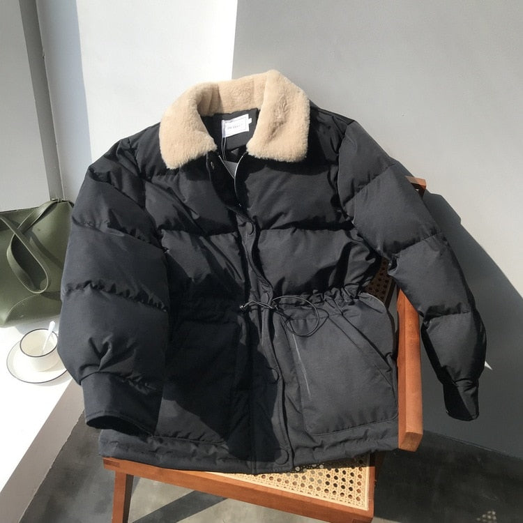 Fur Collar Duck Down Filling Warm Winter Coats