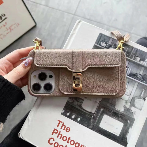 Luxury Shoulder Crossbody Bag Wallet Box Suitable For Iphone 11 12 13 14 Series Leather Strap Shockproof Phone Case