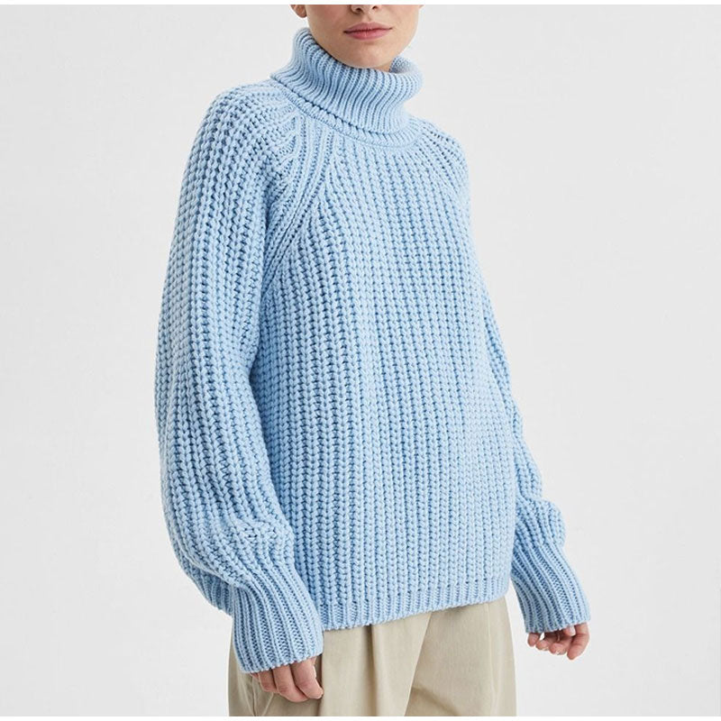 Langärmliger Winter-Oversize-Pullover