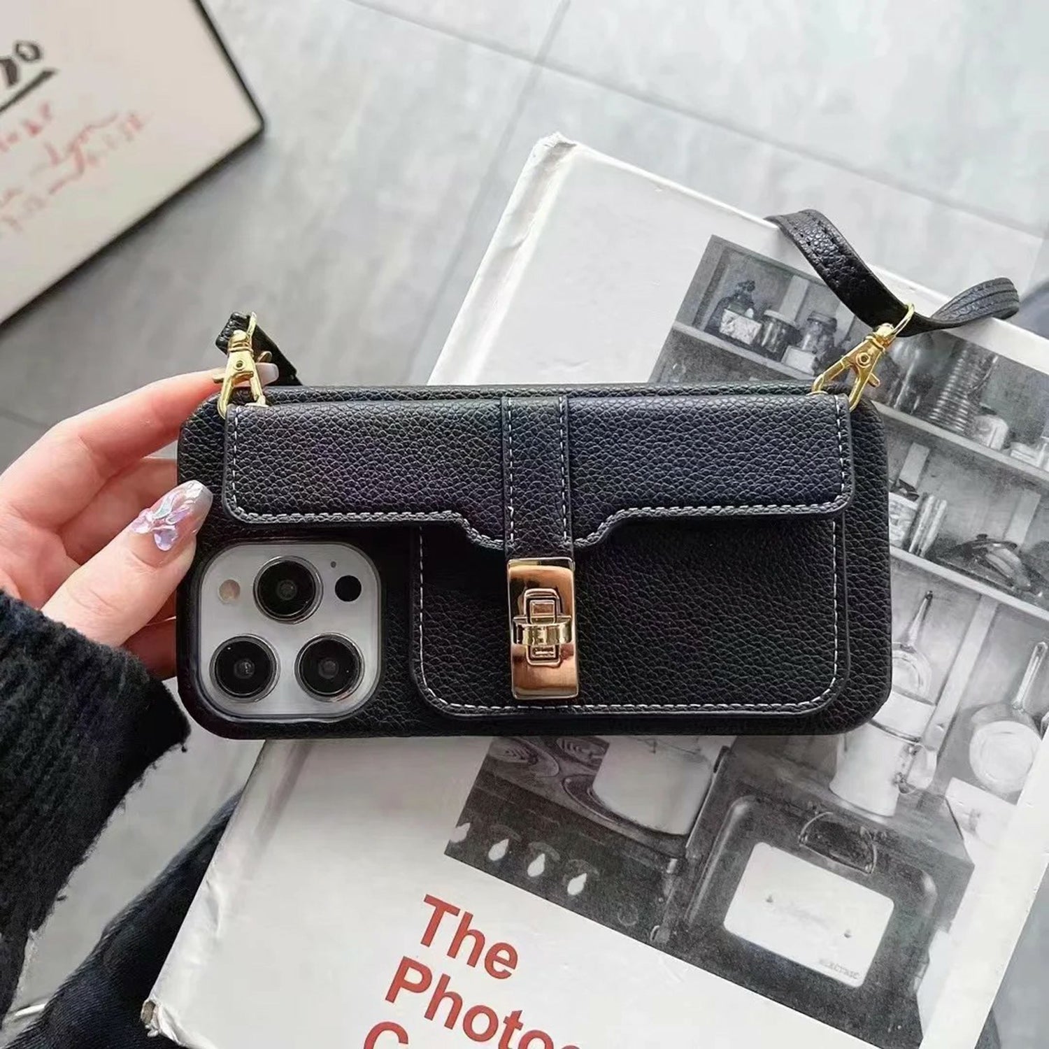 Luxury Shoulder Crossbody Bag Wallet Box Suitable For Iphone 11 12 13 14 Series Leather Strap Shockproof Phone Case