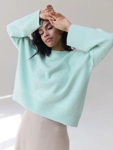 O-Neck Casual Solid Color Sweaters