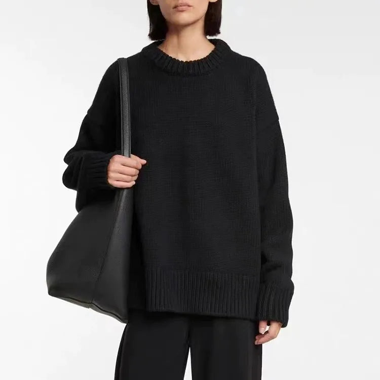 Round Neck Loose Thick Sweater