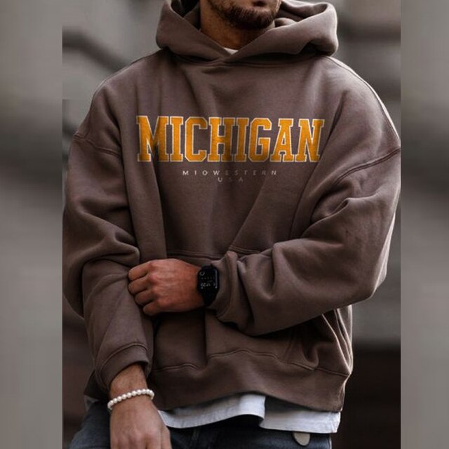 Cool Michigan Printed High Quality Warm Winter Hoodies