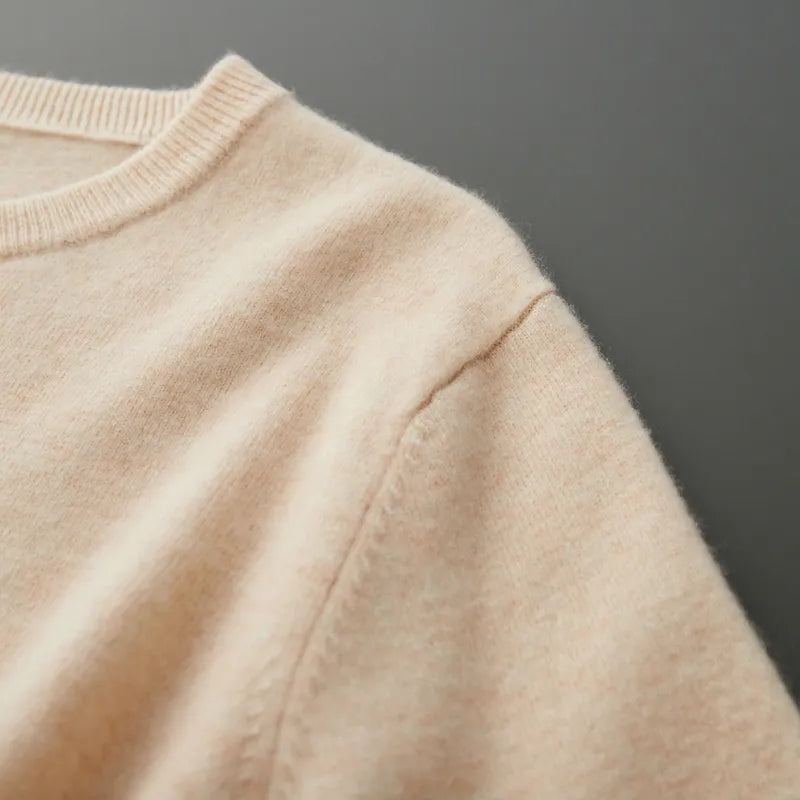 Soft Mens Round Neck Thickened Wool Sweaters