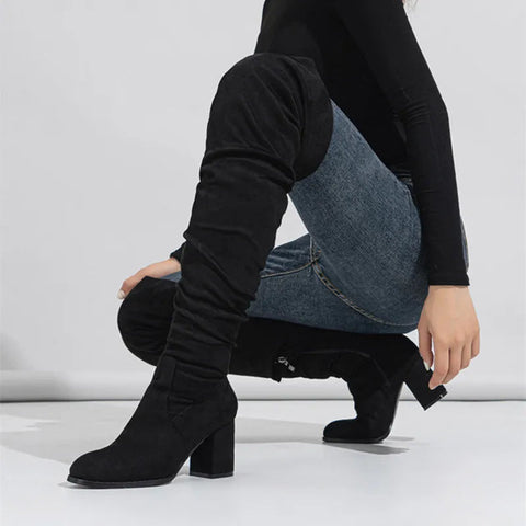 Thick Heel Elegant Winter Style Over the Knee High Boots