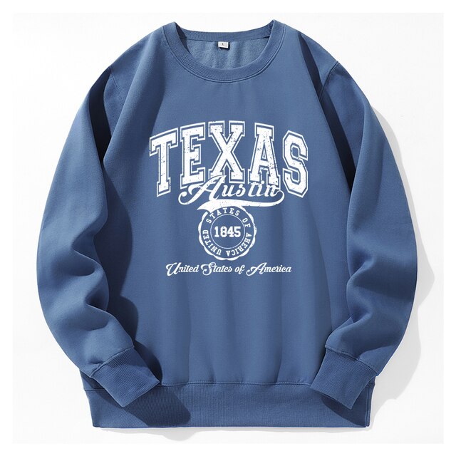 1845 Texas Austin Fleece Warm Hoodies