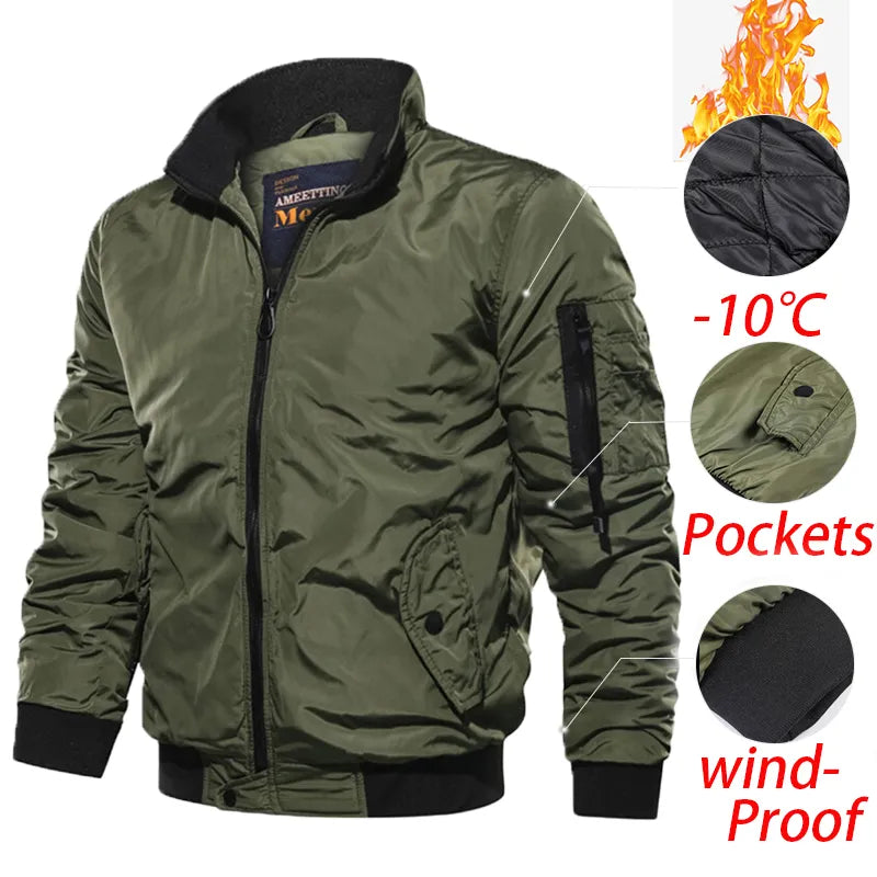 2023 Men's Military Bomber Jacket: Autumn/Winter 5XL Plus Size