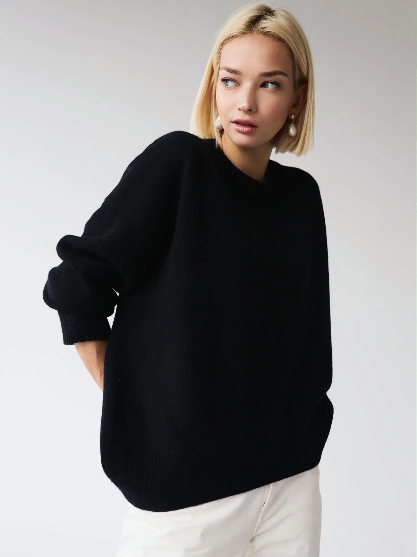 O-Neck Casual Solid Color Sweaters