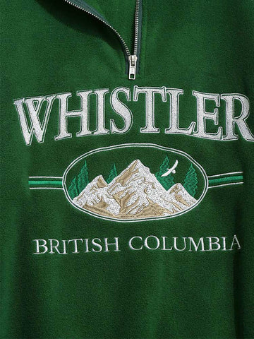 Sweat-shirts à demi-fermeture éclair imprimés Whistler British Colombia