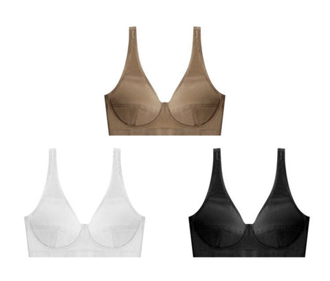 Soutiens-gorge pour sous-vêtements Lingerie Soutien-gorge rembourré Bralette dos ouvert Soutien-gorge en U profond Soutien-gorge sans fil Confort Sport