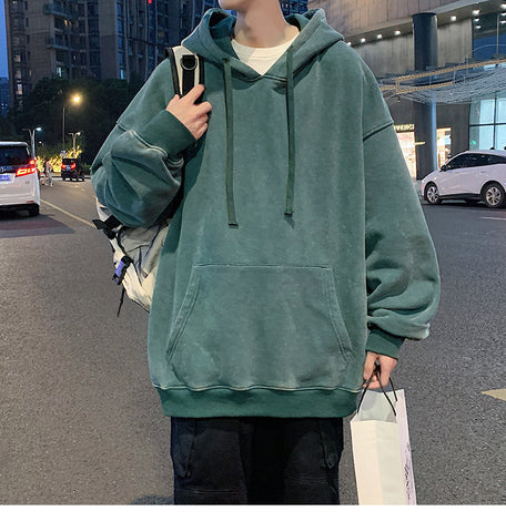 Loose Style Warm Simple Autumn Winter Hoodies