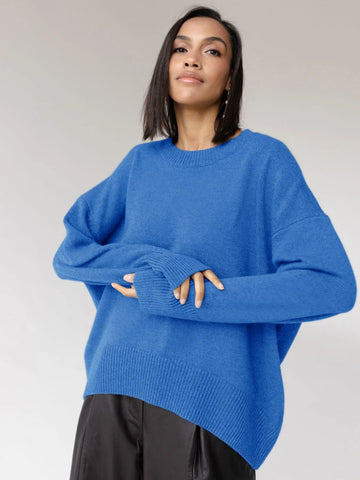 O-Neck Casual Solid Color Sweaters