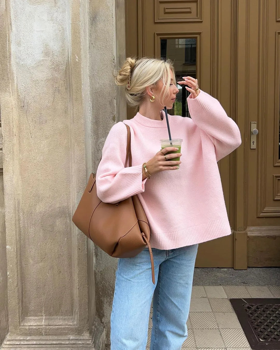 Casual O-Neck Elegant Loose Sweaters