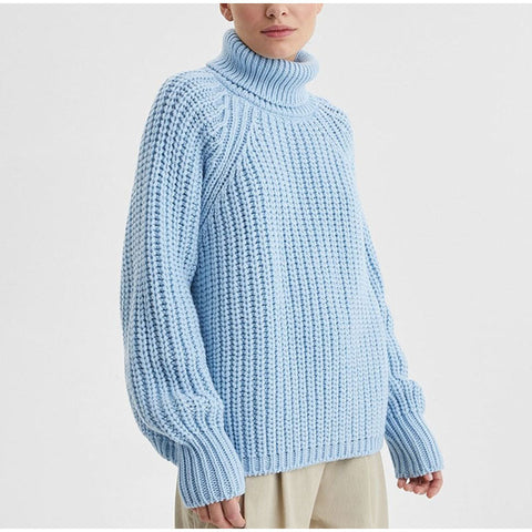 Langärmliger Winter-Oversize-Pullover