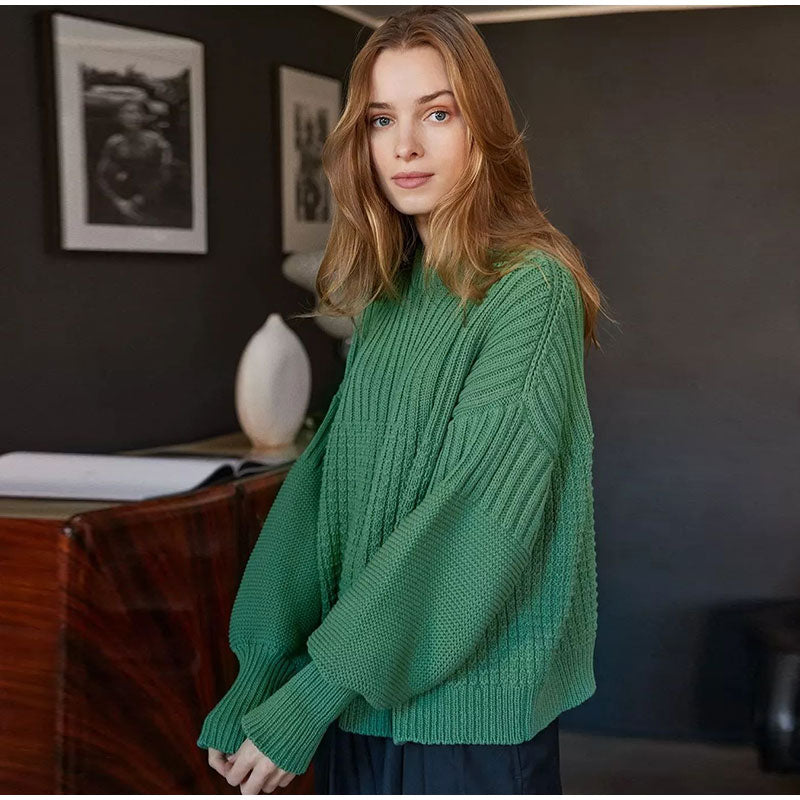 Cozy Comfort: Oversized O Neck Sweater