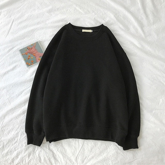 Unisex Basic Fleece Oversized Crewneck Sweatshirts