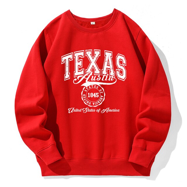 1845 Texas Austin Fleece Warm Hoodies