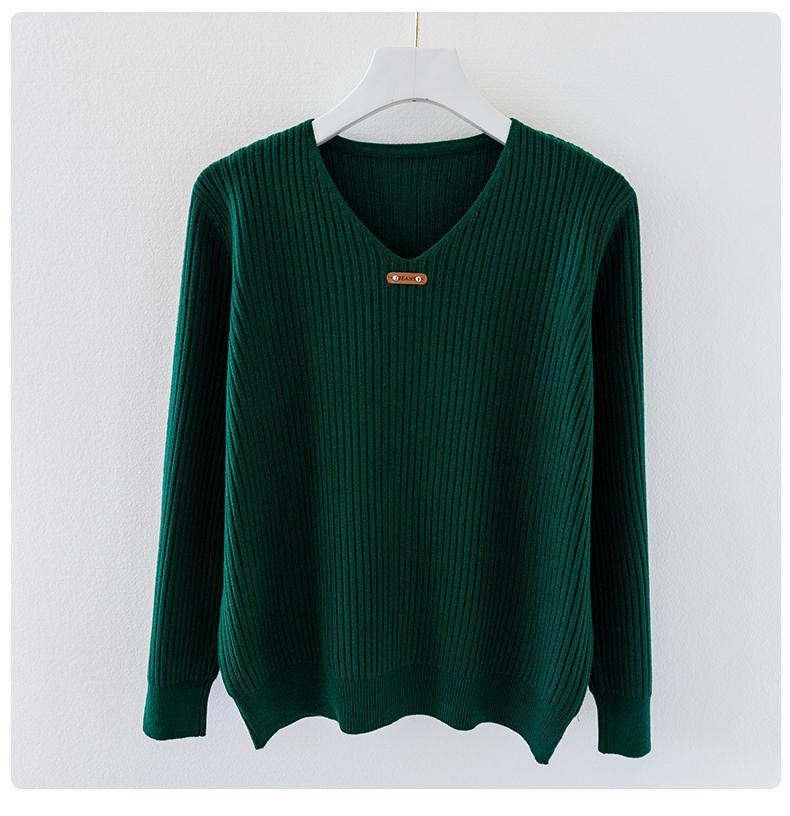 V-Neck Basic Style Autumn Winter Sweater