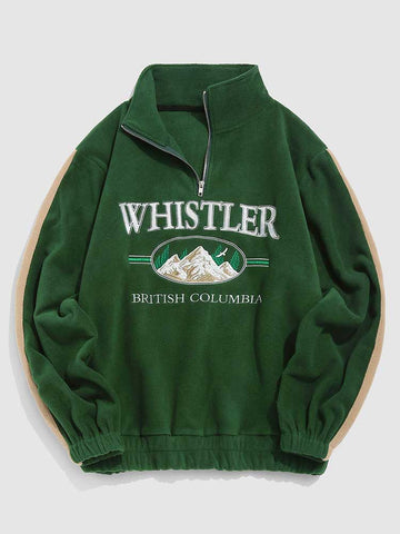 Sweat-shirts à demi-fermeture éclair imprimés Whistler British Colombia