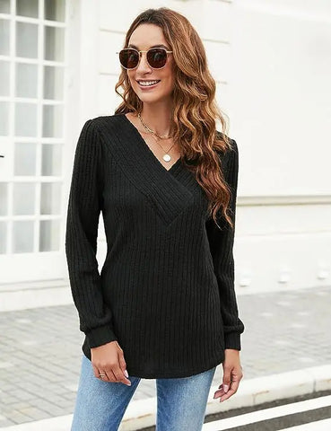 Spring Autumn Style V-Neck Line Style Sweaters