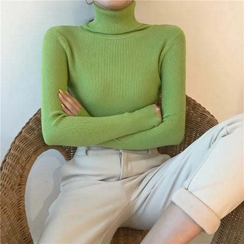 Soft Long Sleeve Turtleneck Sweaters