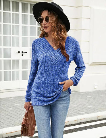 Spring Autumn Style V-Neck Line Style Sweaters