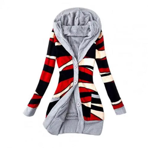 Thick Long Hooded Cardigan Sweater