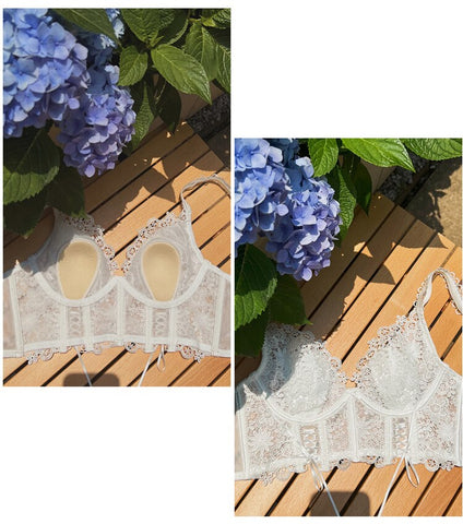 French Classic Bra Embroidered Lace Underwear Ultra Thin Push Up Brassiere Lingerie Gather Underwire Bralette