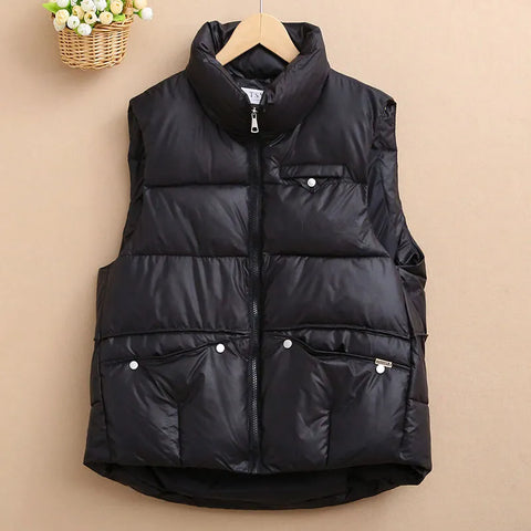 Korean Sleeveless Down Vest: Autumn/Winter Warmth