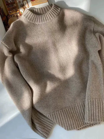 Round Neck Loose Thick Sweater