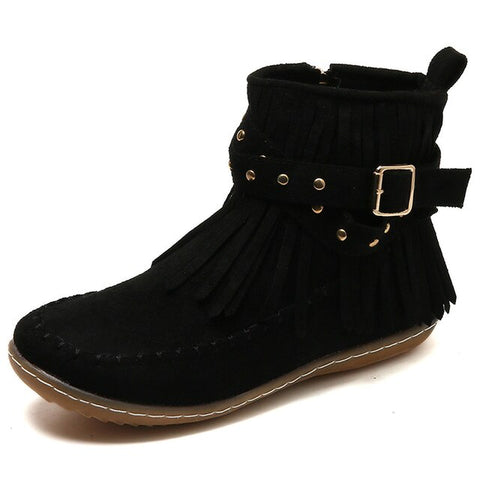 Bohemian Retro Style Tassels Ankle Boots