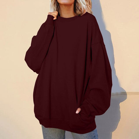 Oversized Crewneck Loose Style Sweatshirts
