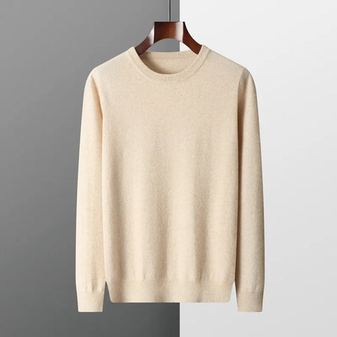 Soft Mens Round Neck Thickened Wool Sweaters