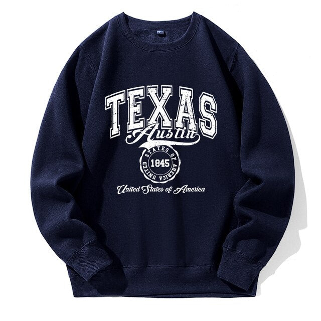 1845 Texas Austin Fleece Warm Hoodies