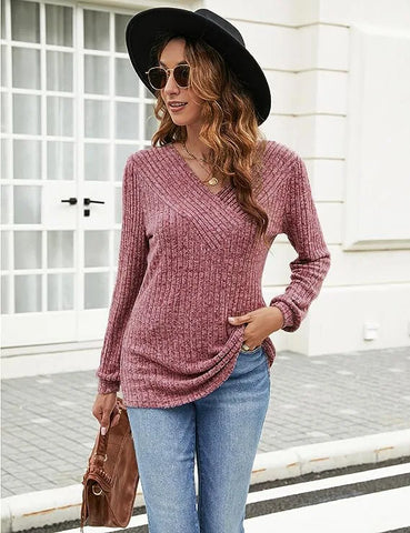 Spring Autumn Style V-Neck Line Style Sweaters