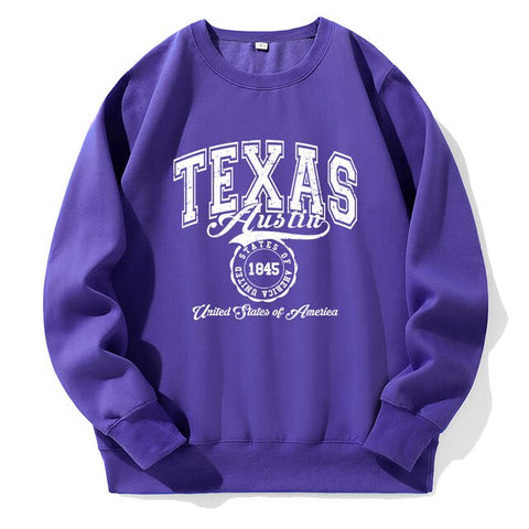 1845 Texas Austin Fleece Warm Hoodies