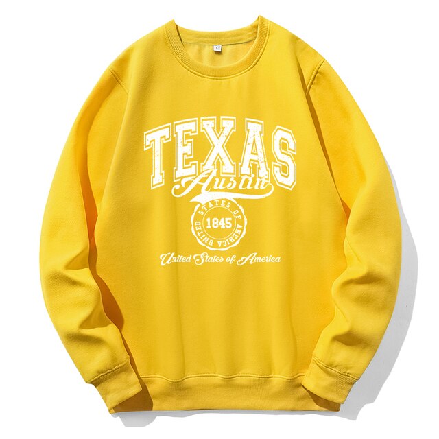 1845 Texas Austin Fleece Warm Hoodies