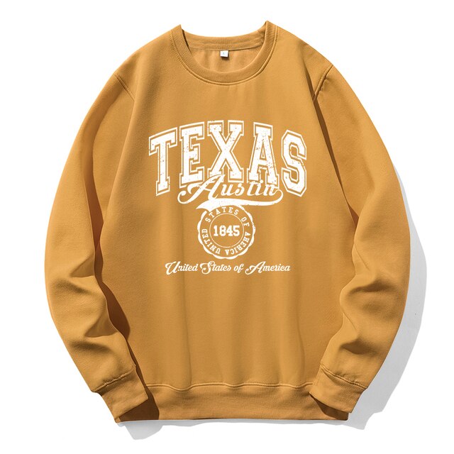 1845 Texas Austin Fleece Warm Hoodies