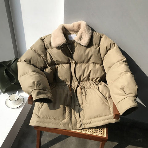 Fur Collar Duck Down Filling Warm Winter Coats