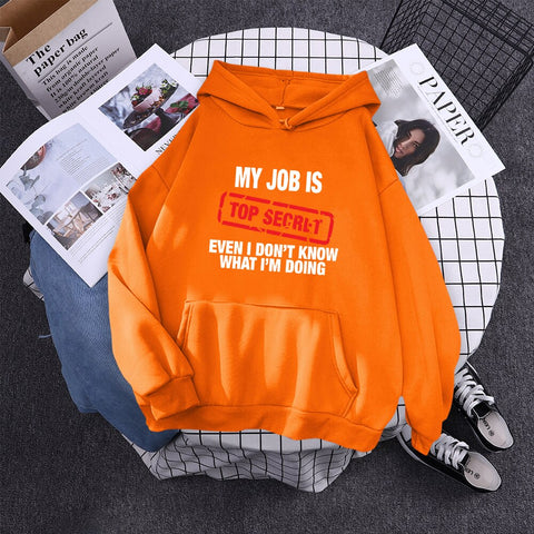 TOP SECRET Funny Winter Clothing Hoodies