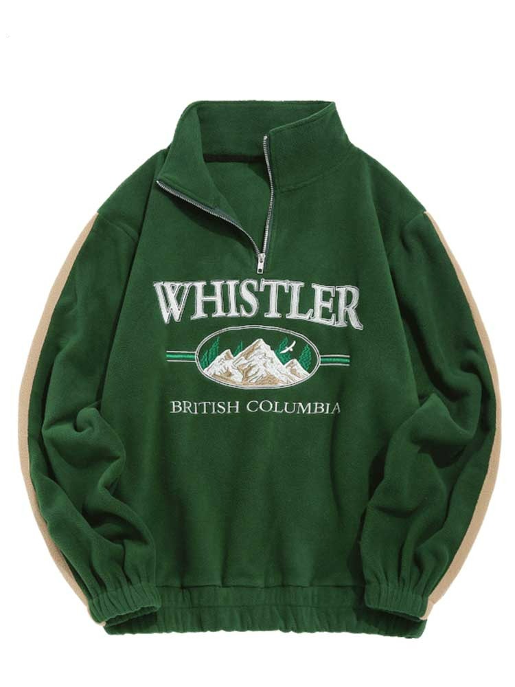 Sweat-shirts à demi-fermeture éclair imprimés Whistler British Colombia
