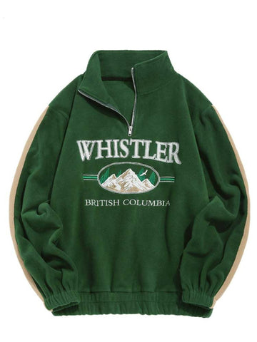 Sweat-shirts à demi-fermeture éclair imprimés Whistler British Colombia