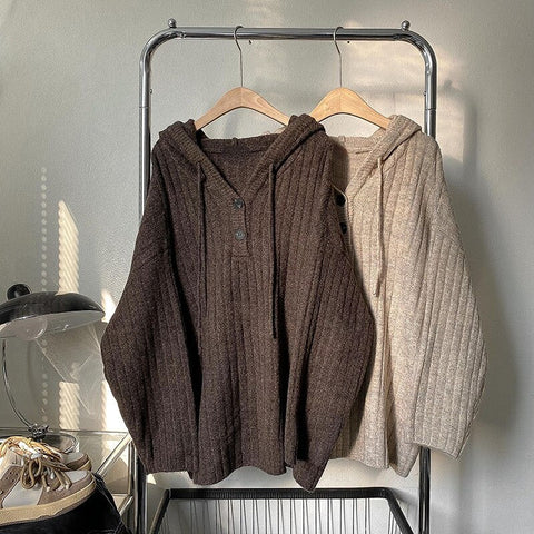 Vintage Korean Style Thick Loose Winter Sweaters