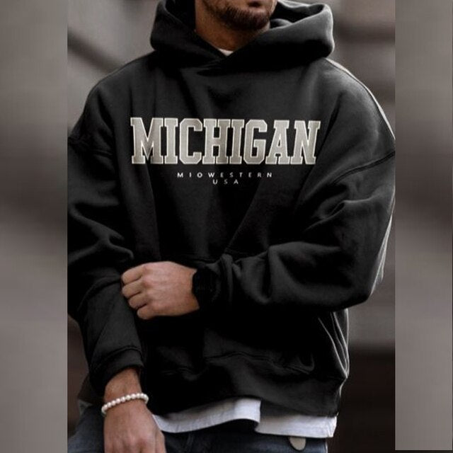 Cool Michigan Printed High Quality Warm Winter Hoodies