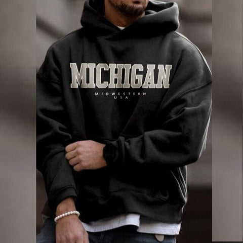 Coole Michigan-bedruckte, hochwertige, warme Winter-Hoodies