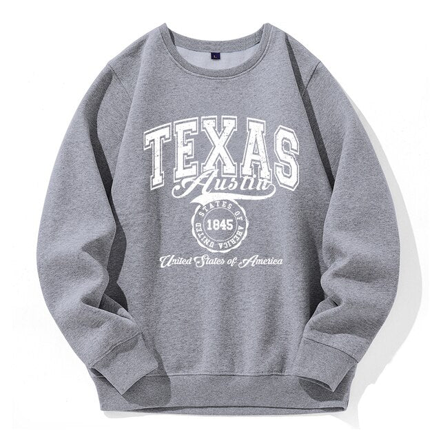 1845 Texas Austin Fleece Warm Hoodies