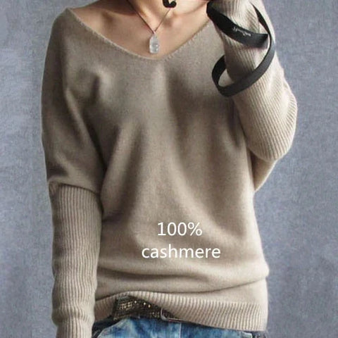 V Neck Soft Cashmere Sweaters